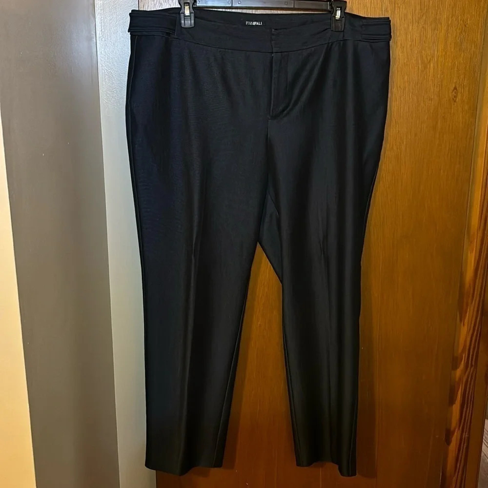 Roz & Ali Dressy Faux Denim Trousers Great for Business Casual Size 20